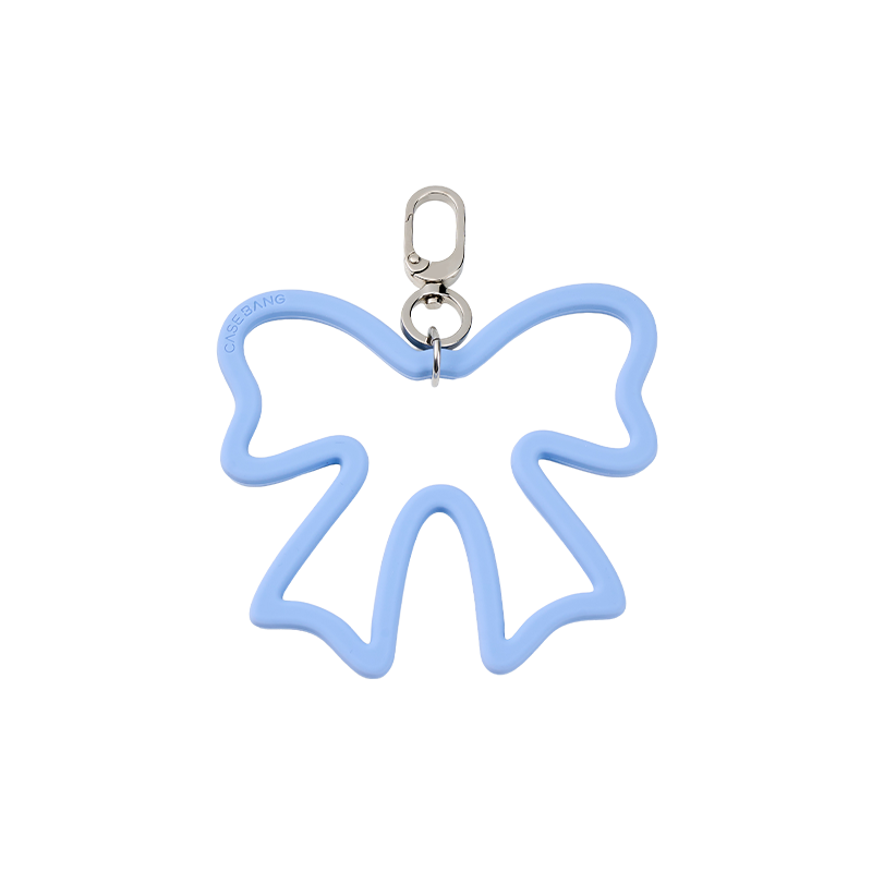 Dusty Blue Bow Pendant