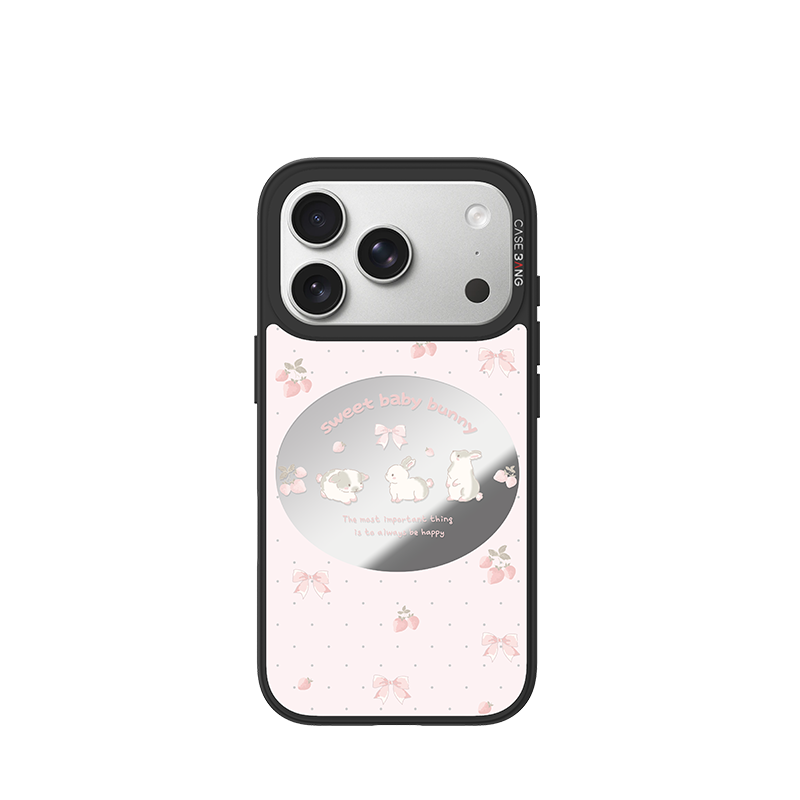 GARDEN BUNNY Glossy Mirror Case