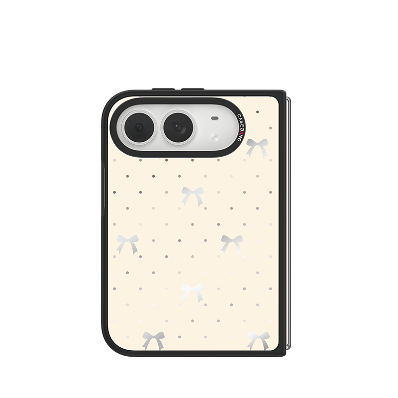 Milkshake White Bow iPhone Duo