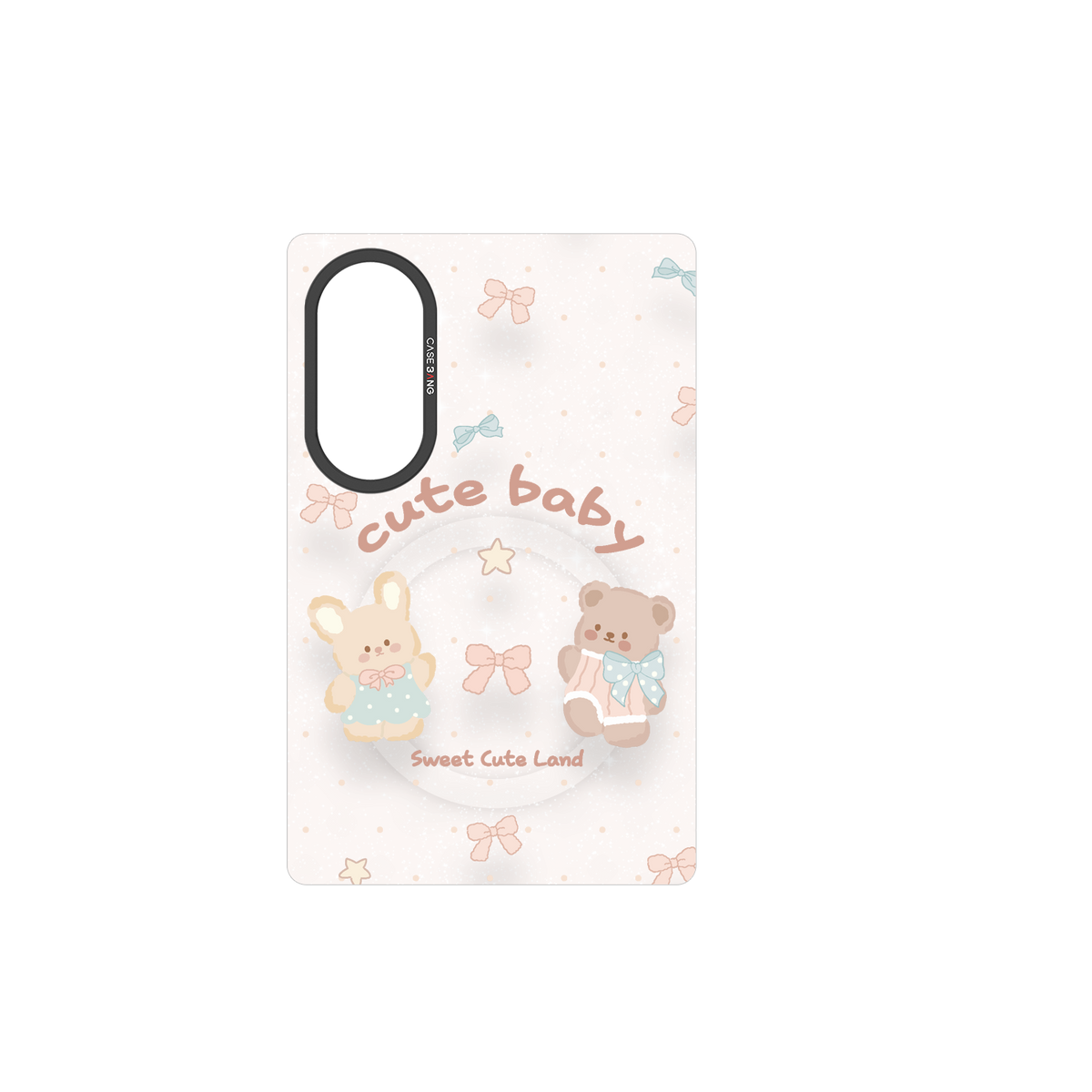 Rabbit And Bear Galaxy Z Fold8 Back Cover