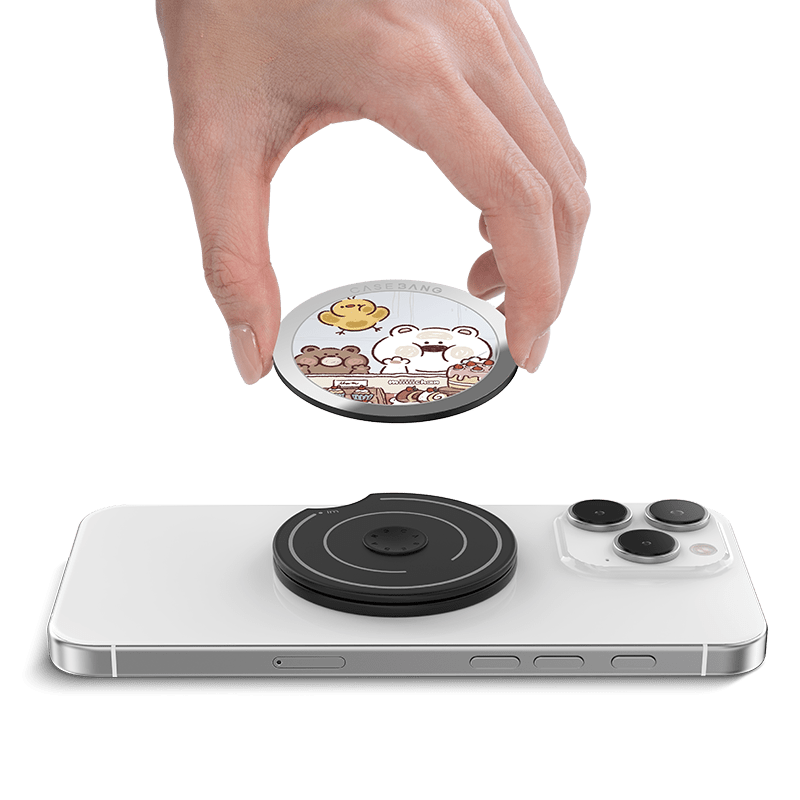 Bakery Bear MagSafe Grip Stand - CaseBangMagsafe Grip StandCaseBangCustard BearBack Cover