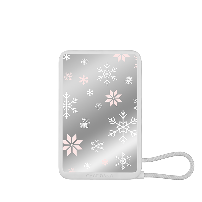 Christmas Series Power Bank Build - in Cable - CaseBangPower BankCaseBangIcy Pink Snowflake/For Lightning