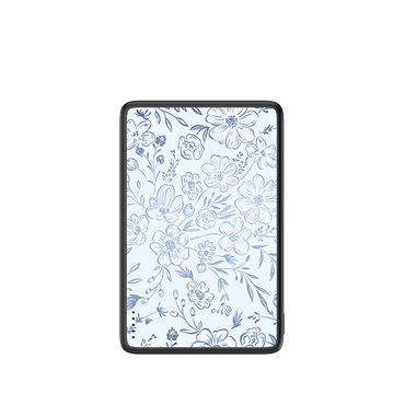 Little Blue Flowers Magnetic Power Bank - CaseBangPower BankCaseBang5000mAh