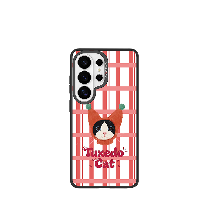 Tuxedo Cat Snap-On Phone Case Samsung S26 Ultra full case