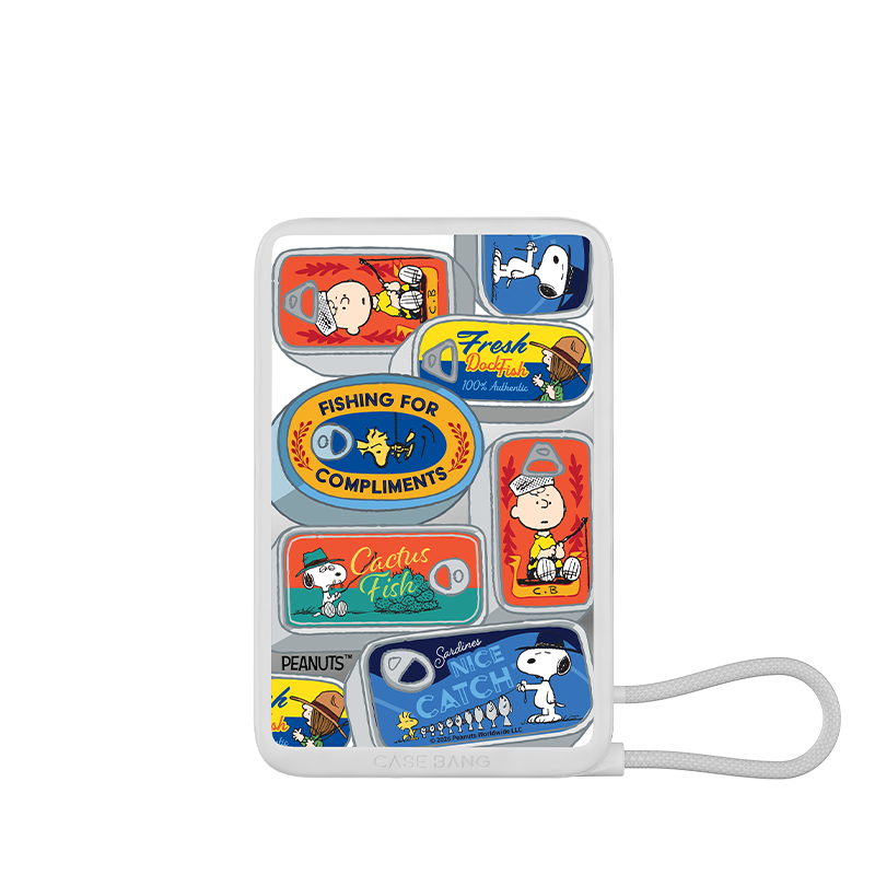 Snoopy Series Power Bank Built in Cable