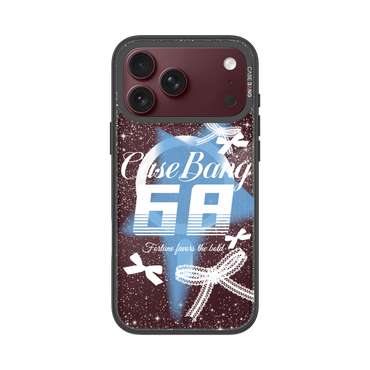 CASEBANG Shining Star sporty ballet snap-on phone case, blue 69 graphic