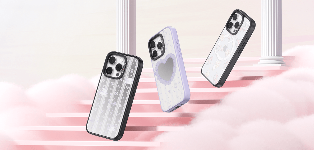 Purple CASEBANG ImagiSnap phone case with interchangeable Snap-On Cover