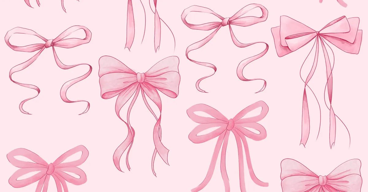 Balletcore aesthetic phone case cover with elegant watercolor pink ribbon bows — ImagiSnap Snap-On Cover