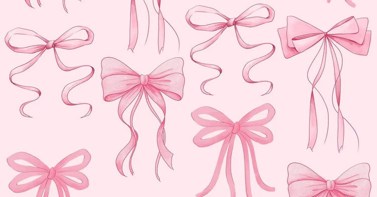 Balletcore aesthetic phone case cover with elegant watercolor pink ribbon bows — ImagiSnap Snap-On Cover