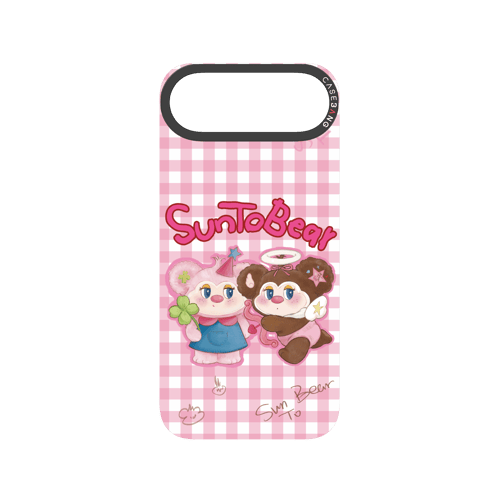 Pink Plaid Pair Snap-On Phone Case