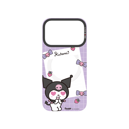 Purple Kuromi Letter Snap-On Phone Case