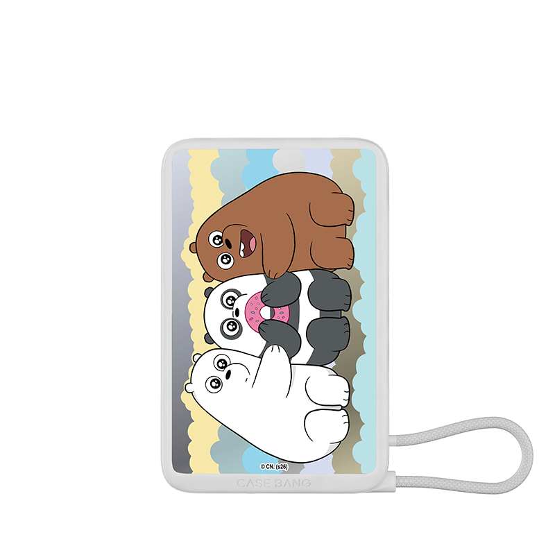 We Bare Bears 2.0 Serie Power Bank Built in Cable