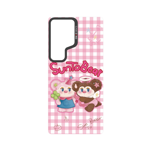 Pink Plaid Pair Snap-On Phone Case