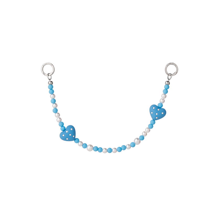 Blue Dotted Twin Stars Phone Hand Charm