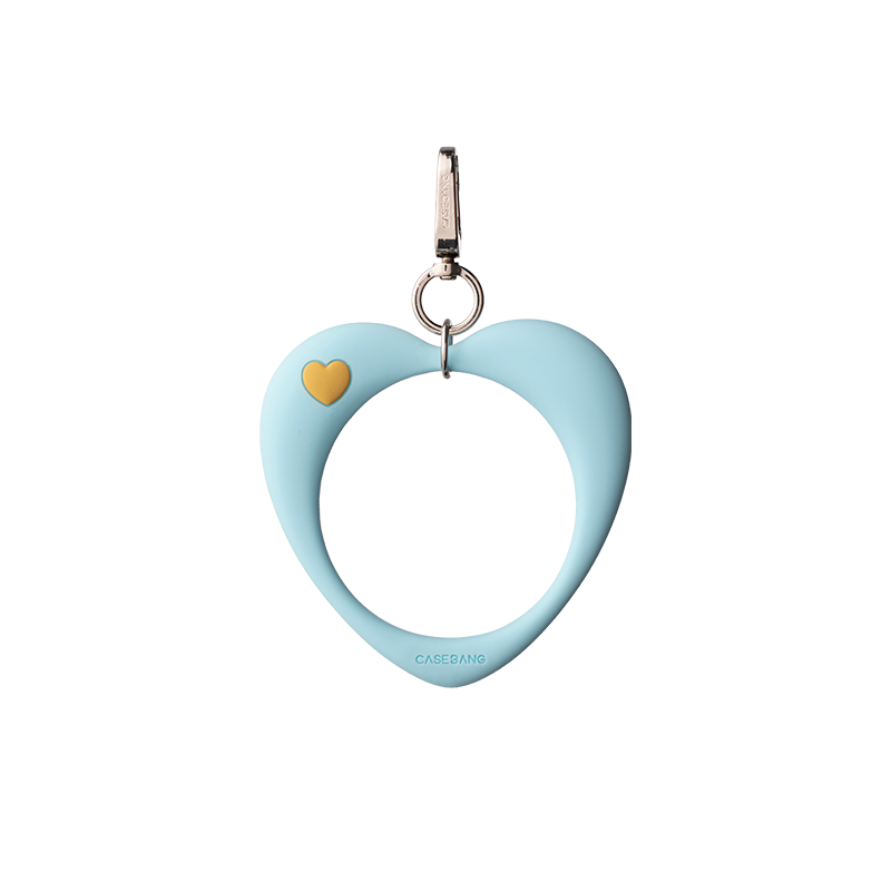 Mint Blue Heart  Loop Bracelet Wrist Strap