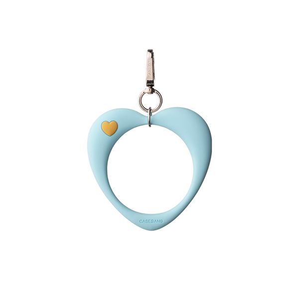 Mint Blue Heart  Loop Bracelet Wrist Strap