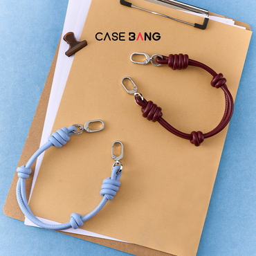 Dusty Blue Burgundy Phone Hand Charm