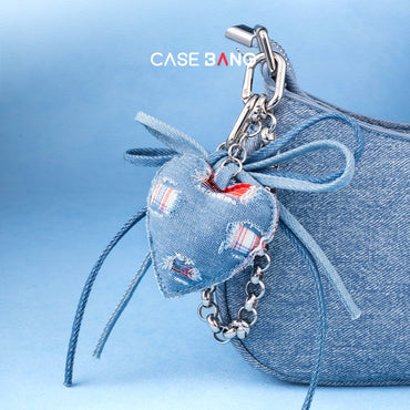 Heartbeat Denim Bag Charm
