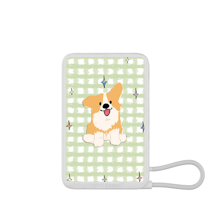 Summer puppies Series Power Bank Built in Cable