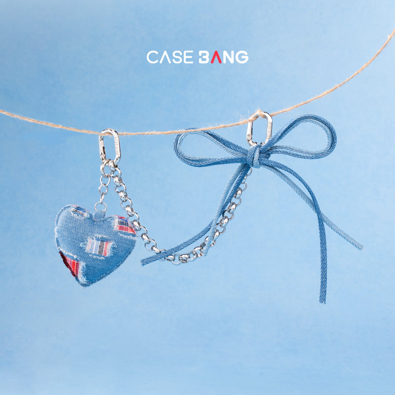 Heartbeat Denim Bag Charm