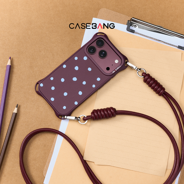 Wine Red Lanyard Cross-body Charm