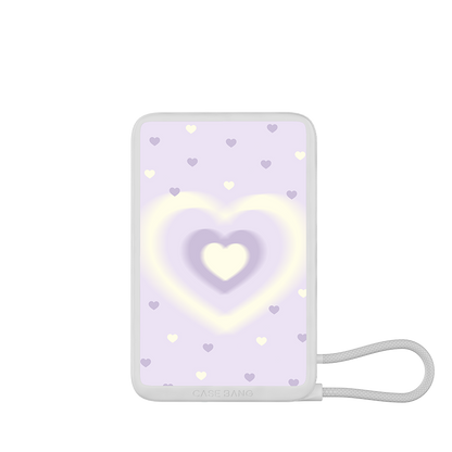 Sparkling Heartscape Series Power Bank Built in Cable