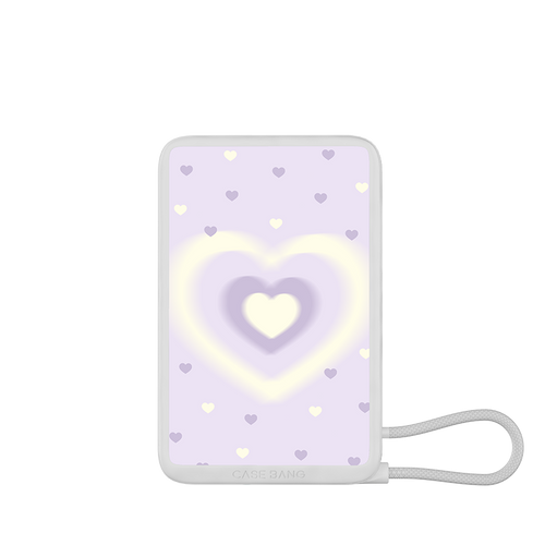 Sparkling Heartscape Series Power Bank Built in Cable