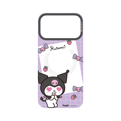 Purple Kuromi Letter Snap-On Phone Case