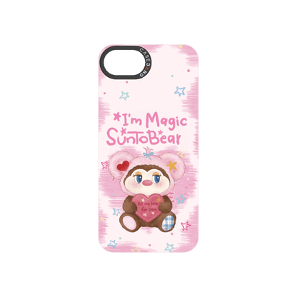 Pink Heart Bear Snap-On Phone Case