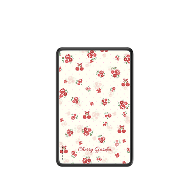 Cherry Garden magnetic power bank with floral artwork | CASEBANG