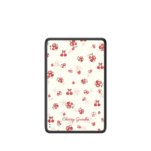 Cherry Garden magnetic power bank with floral artwork | CASEBANG