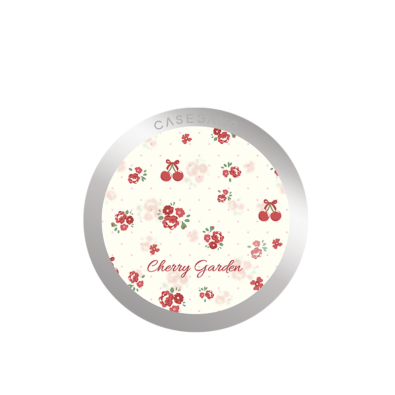 Cherry Garden grip stand back cover with floral artwork | CASEBANG