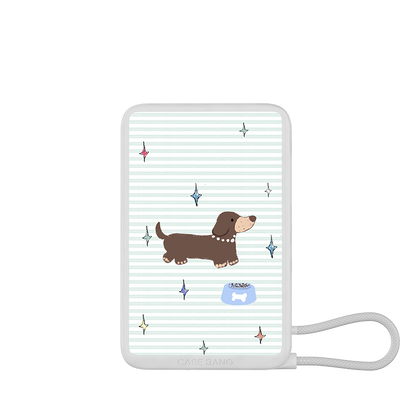 Summer puppies Series Power Bank Built in Cable