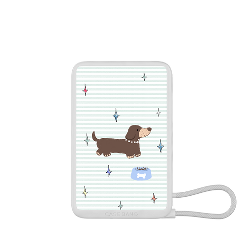 Summer puppies Series Power Bank Built in Cable