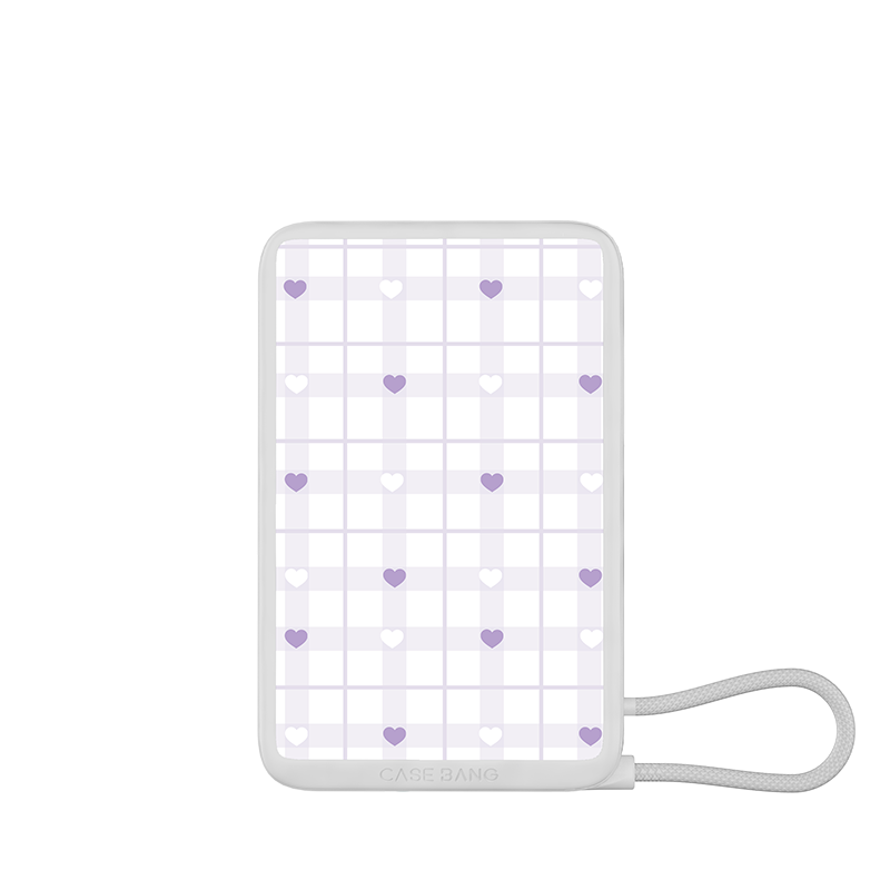 Sparkling Heartscape Series Power Bank Built in Cable