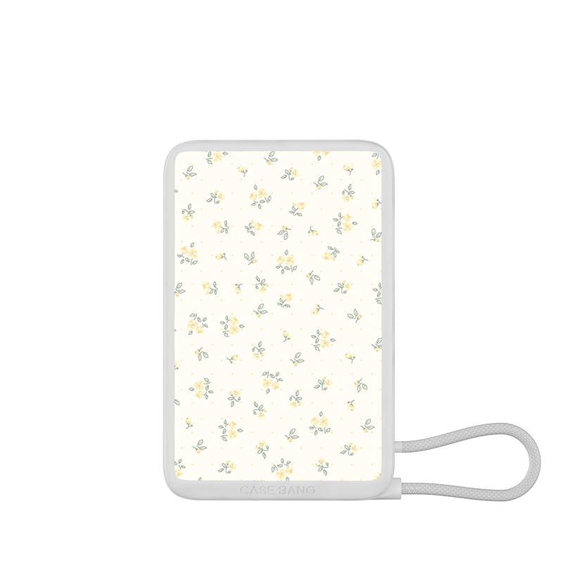 Sweet Garden Series Type-C power bank with built-in cable | CASEBANG