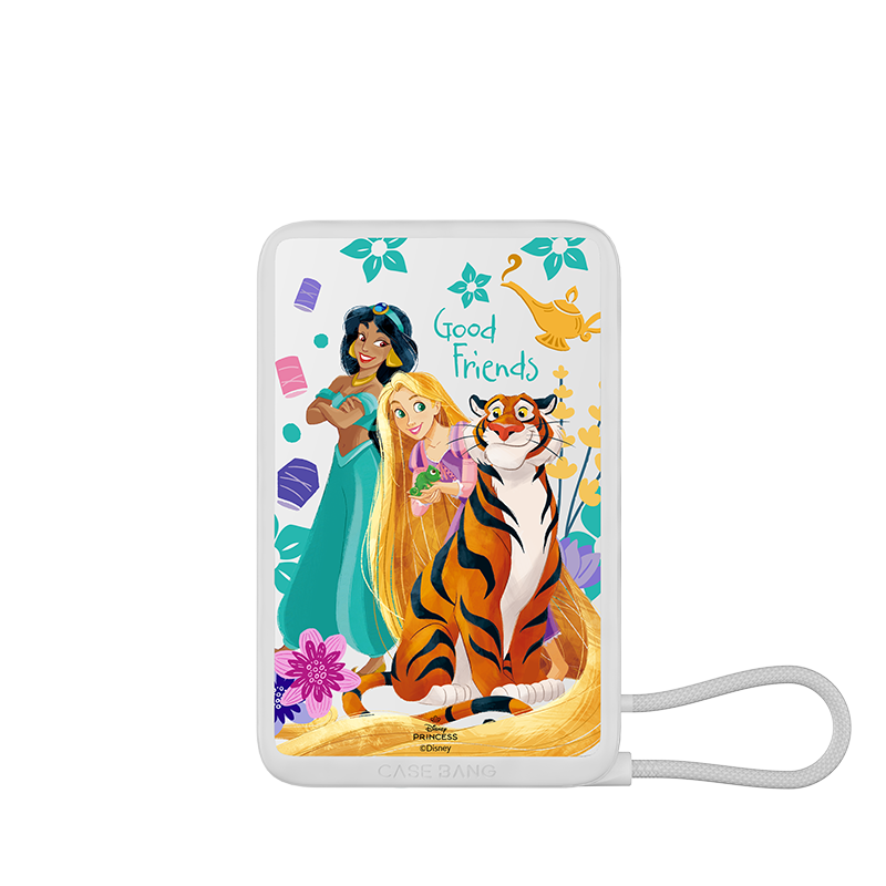 Disney Princess Series power bank with built-in cable detail – Disney Princess | CaseBang