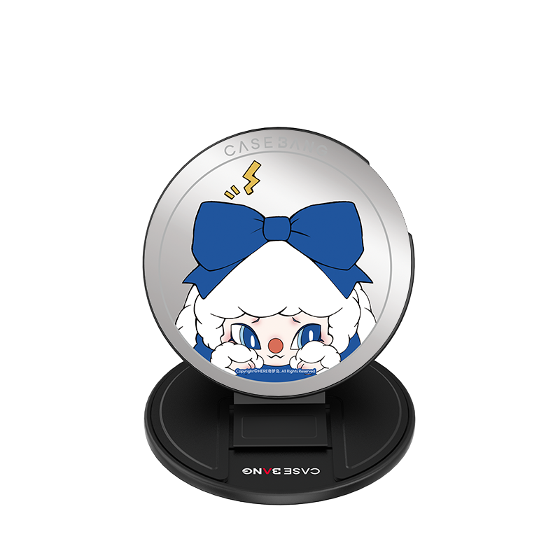 Blue Bow MagSafe Grip Stand with blue bow back cover