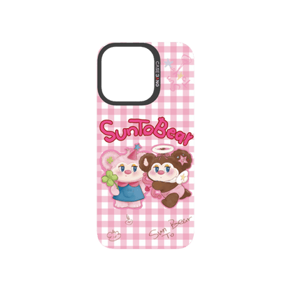 Pink Plaid Pair Snap-On Phone Case