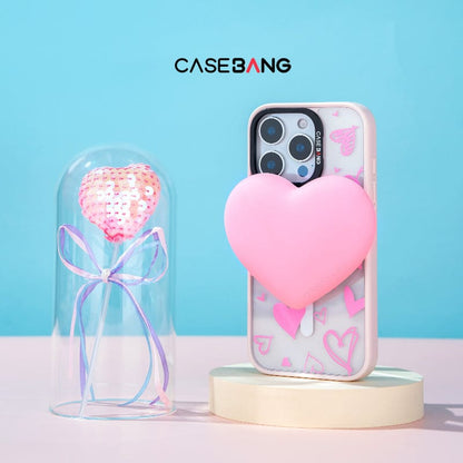 3D Heart - Shaped MagSafe Grip Stand - CaseBangMagsafe Grip StandCaseBangBack Cover