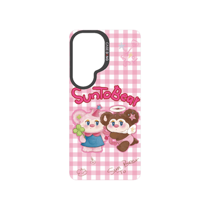 Pink Plaid Pair Snap-On Phone Case