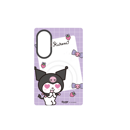 Purple Kuromi Letter Snap-On Phone Case