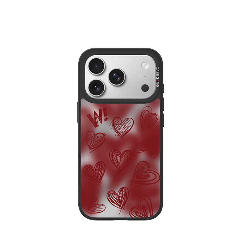 Hearts Flutters Overflowing Glossy Mirror Case