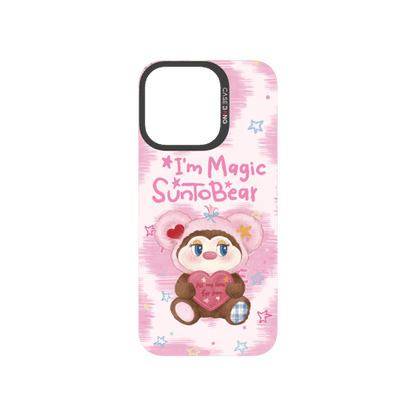 Pink Heart Bear Snap-On Phone Case
