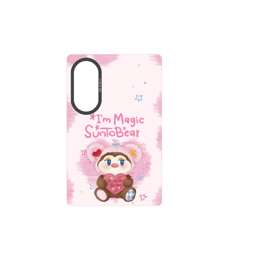 Pink Heart Bear Snap-On Phone Case