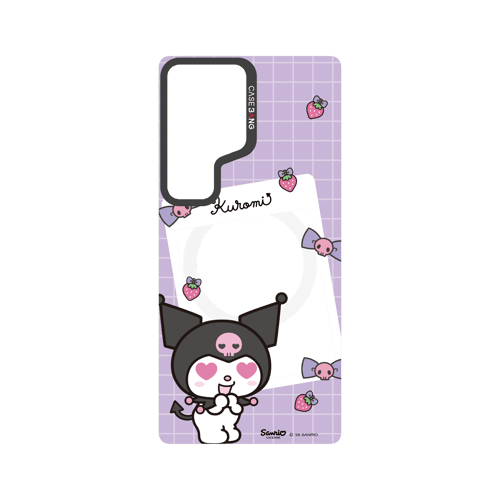 Purple Kuromi Letter Snap-On Phone Case