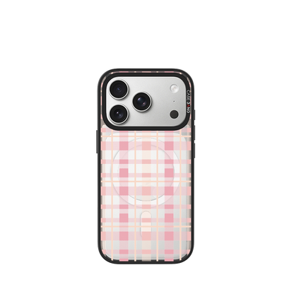 Creamy Pink Plaid Snap-On Case