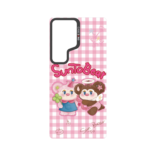 Pink Plaid Pair Snap-On Phone Case