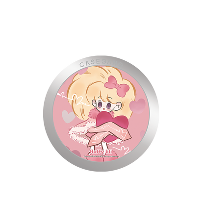Pink Heart Hug MagSafe Grip Stand