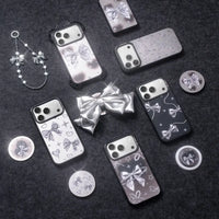 Silvery Bow Snap-On Phone Case Cover